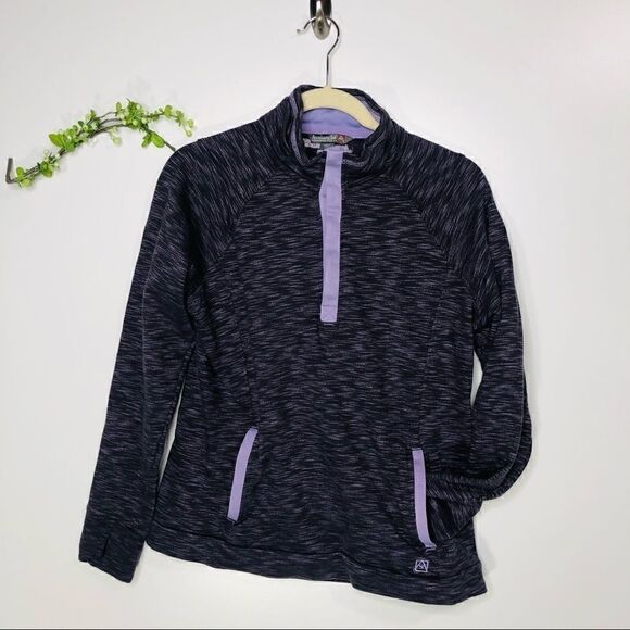 Avalanche Purple Heathered Pullover Snap Jacket - Picture 1 of 14